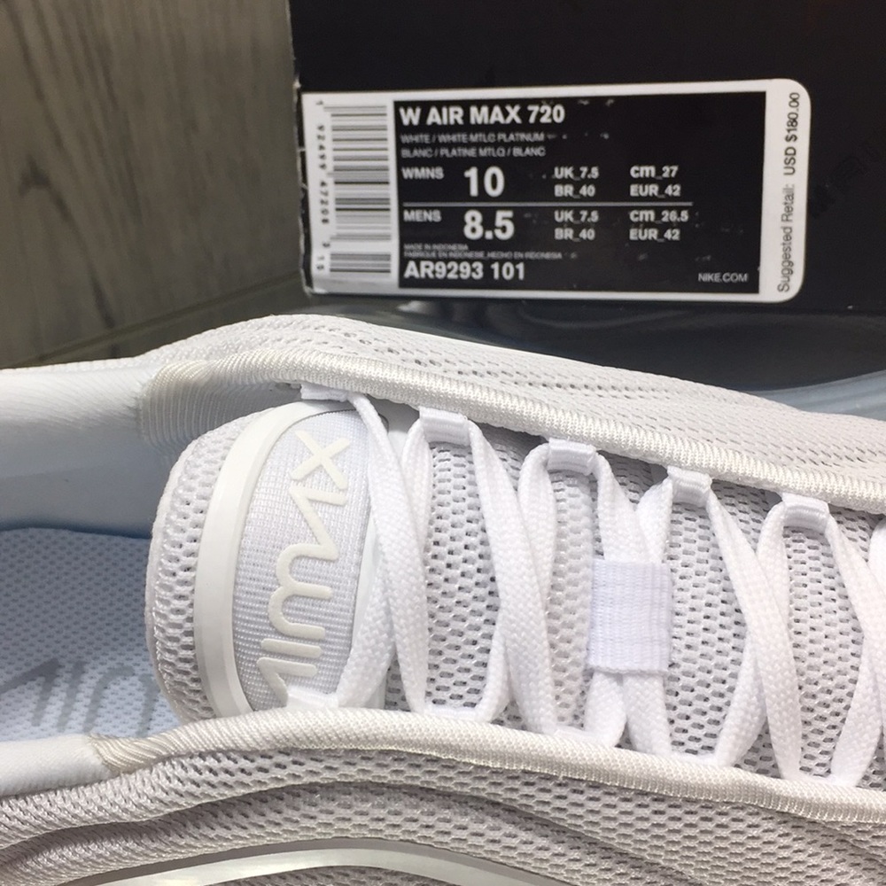 💎 NIKE WMNS AIR MAX 720 white/white-MLTC platinum - Picture 7 of 8